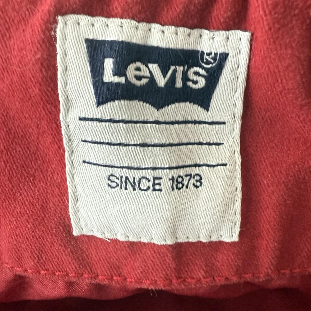 Vintage 90s Levi's Girls' Size‎ 6 (5-6 YRS) Red Coat Jacket Hood Full Zip Chore